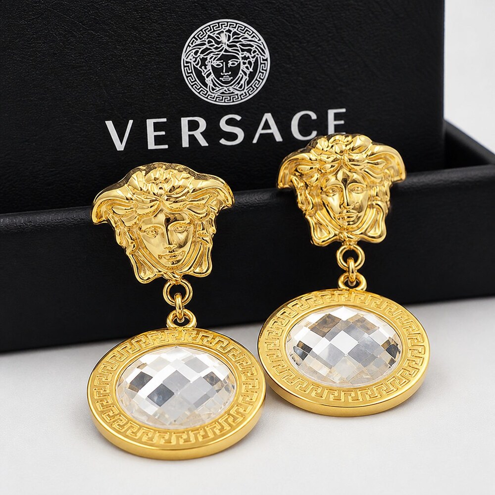 Versace Bold Statement Earrings Style 9 | New with Box - Picture 5 of 9